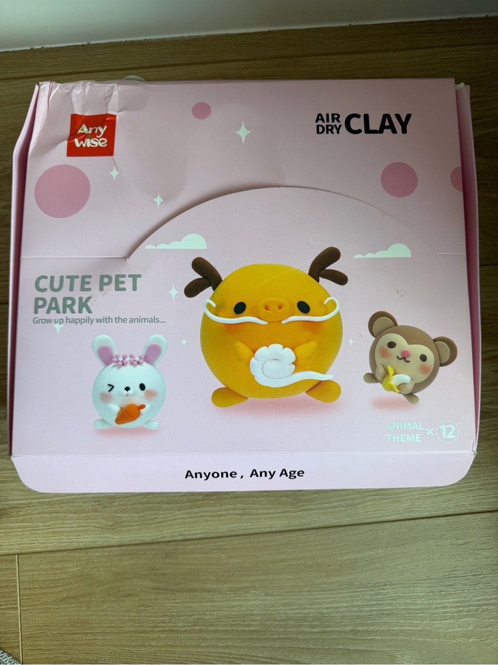 Cute Pet Park Air Dry Clay Kit - Pink